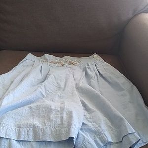 Light sky blue, vintage shorts for grandmas b-day
